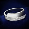 thumbnail image 1 of Alamode TS089-6 Women Rhodium 925 Sterling Silver Ring with AAA Grade CZ in Clear - Size 6, 1 of 1