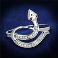 thumbnail image 1 of Alamode TS123-7 Rhodium 925 Sterling Silver Ring with AAA Grade CZ, Ruby - Size 7, 1 of 1