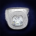 thumbnail image 1 of Alamode TS231-11 Men Rhodium 925 Sterling Silver Ring with AAA Grade CZ in Clear - Size 11, 1 of 1