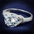 thumbnail image 1 of Alamode TS304-8 Women Rhodium 925 Sterling Silver Ring with AAA Grade CZ in Clear - Size 8, 1 of 1