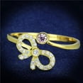 thumbnail image 1 of Alamode TS309-6 Women Gold 925 Sterling Silver Ring with AAA Grade CZ in Rose - Size 6, 1 of 1