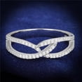 thumbnail image 1 of Alamode TS365-8 Women Rhodium 925 Sterling Silver Ring with AAA Grade CZ in Clear - Size 8, 1 of 1