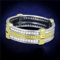 thumbnail image 1 of Alamode TS384-7 Women Reverse Two-Tone 925 Sterling Silver Ring with AAA Grade CZ in Clear - Size 7, 1 of 1