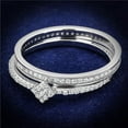 thumbnail image 1 of Alamode TS498-5 Women Rhodium 925 Sterling Silver Ring with AAA Grade CZ in Clear - Size 5, 1 of 1