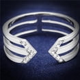 thumbnail image 1 of Alamode TS574-8 Women Rhodium 925 Sterling Silver Ring with AAA Grade CZ in Clear - Size 8, 1 of 1