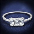 thumbnail image 1 of Alamode TS579-7 Women Rhodium 925 Sterling Silver Ring with AAA Grade CZ in Clear - Size 7, 1 of 1