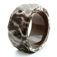 thumbnail image 1 of Alamode VL035-7.75 7.75 in. Resin Bangle with Synthetic Stone, Animal Pattern, 1 of 1