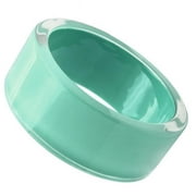 Alamode VL044-8 8 in. Resin Bangle with Synthetic Stone, Emerald