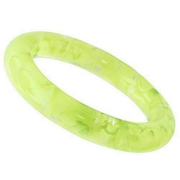 Alamode VL047-7.25 7.25 in. Resin Bangle with No Stone, Apple Green