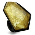 thumbnail image 1 of Alamode VL117-5 Women IP Black Stainless Steel Ring with Synthetic in Citrine Yellow - Size 5, 1 of 1