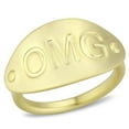 thumbnail image 1 of Alamode  Women Matte Gold Brass Ring with No Stone in No Stone - Size 6, 1 of 1