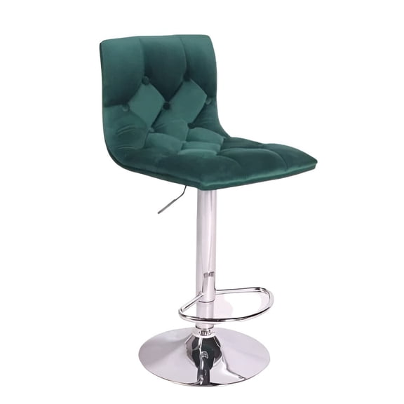 Alan Adjustable Stool Green Velvet - Replica