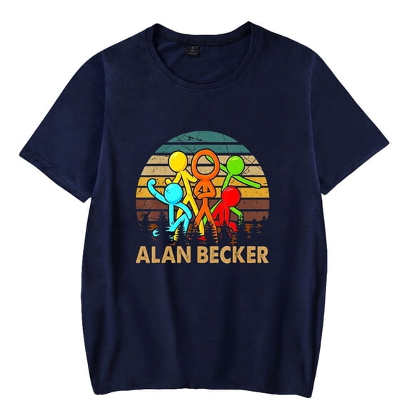 Alan Becker Merch T-shirt Classic Casual Short-sleeved Men And Women Summer Hip-hop Wear
