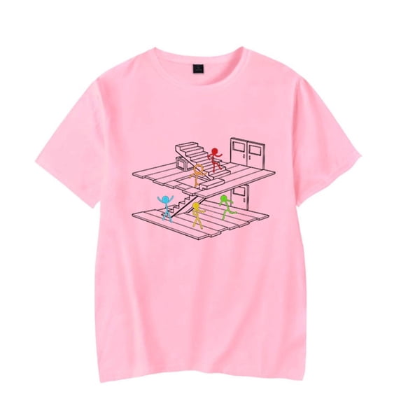 Alan Becker Merch T-shirt Trendy Round Neck Short Sleeves Men And Women Summer Street Wear