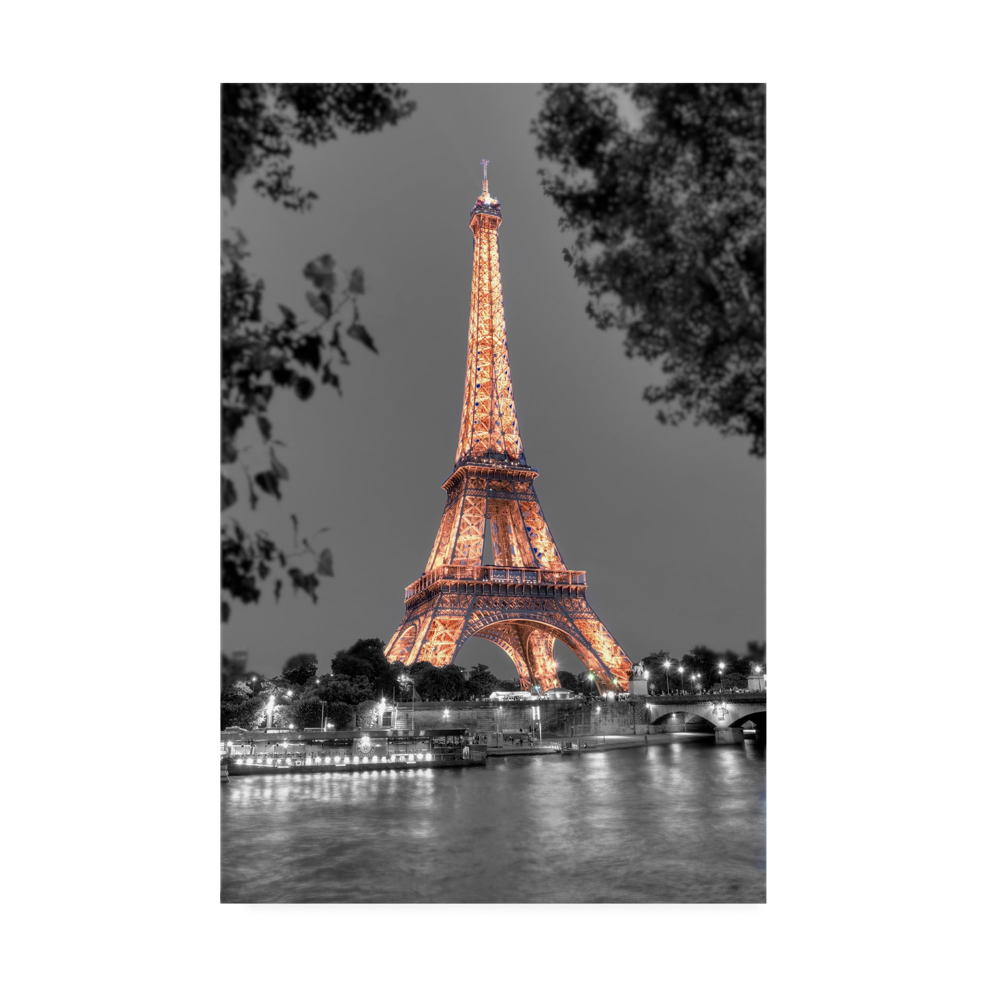 Alan Blaustein 'Nuit sur la Seine' Canvas Art