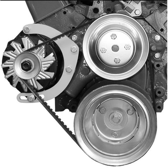 Alan Grove Components 215R Alternator Bracket for Small Block Chevy Long Water Pump, Right Hand Mid-Mount