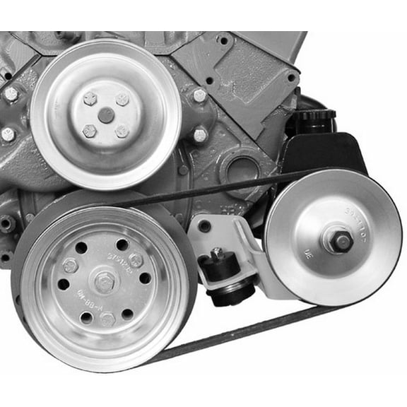 ALAN GROVE COMPONENTS 404L Reservoirs Pumps and Steering Box Brackets 55-57 Chevy SB P/S BRKT Brkt