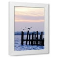 thumbnail image 1 of Alan Hausenflock 11x14 White Modern Wood Framed Wall Art Titled - Pelican and Friend, 1 of 5