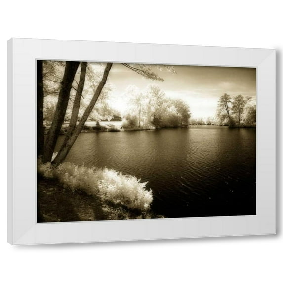 Alan Hausenflock 14x12 White Modern Wood Framed Wall Art Titled - Mattaponi II