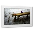thumbnail image 1 of Alan Hausenflock 18x13 White Modern Wood Framed Wall Art Titled - Feeding the Geese III, 1 of 5