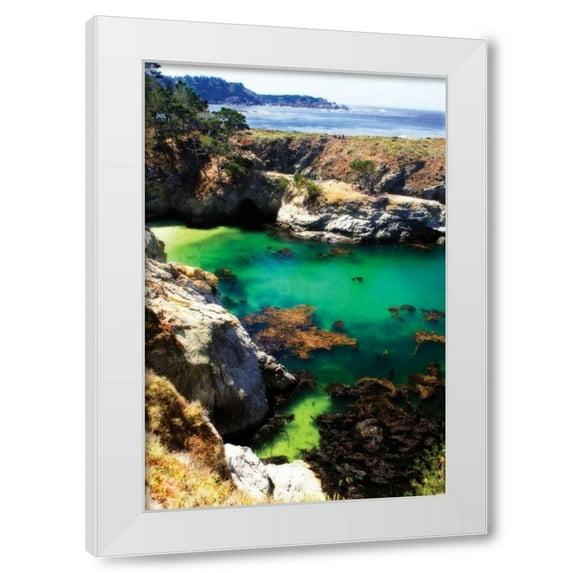 Alan Hausenflock 23x32 White Modern Wood Framed Wall Art Titled - China Cove I