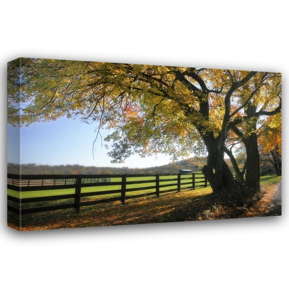 Alan Hausenflock 24x17 Gallery Wrapped Canvas Wall Art Titled - Hillside Farm I
