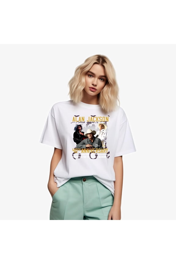 Alan Jackson 40th Anniversary Country Music Legend T-Shirt, for men & women, up to size 5XL