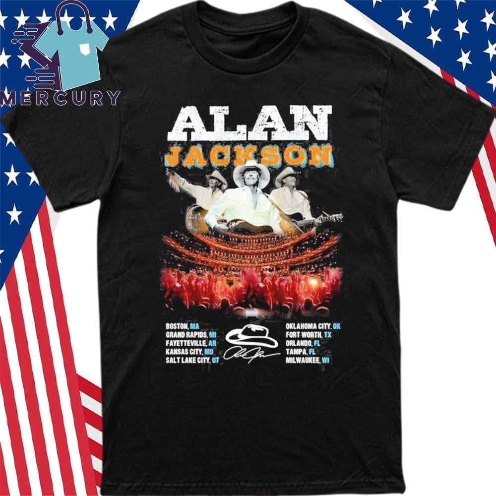Alan Jackson Concert Venues Of Usa 2024 Tshirt