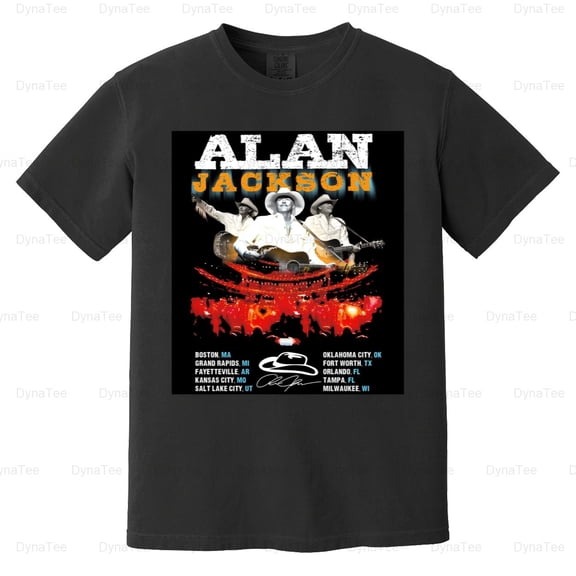 Alan Jackson Concert Venues USA 2024 Tour Country Music Singer Comfort Color T-Shirt V40981 Unisex, up to 4XL