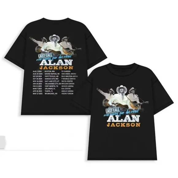 Alan Jackson Last Call One More For The Road Tour 2024-2025 Shirt All Size