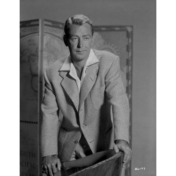 Alan Ladd Holding the Chair in Close Up Portrait Photo Print (8 x 10)