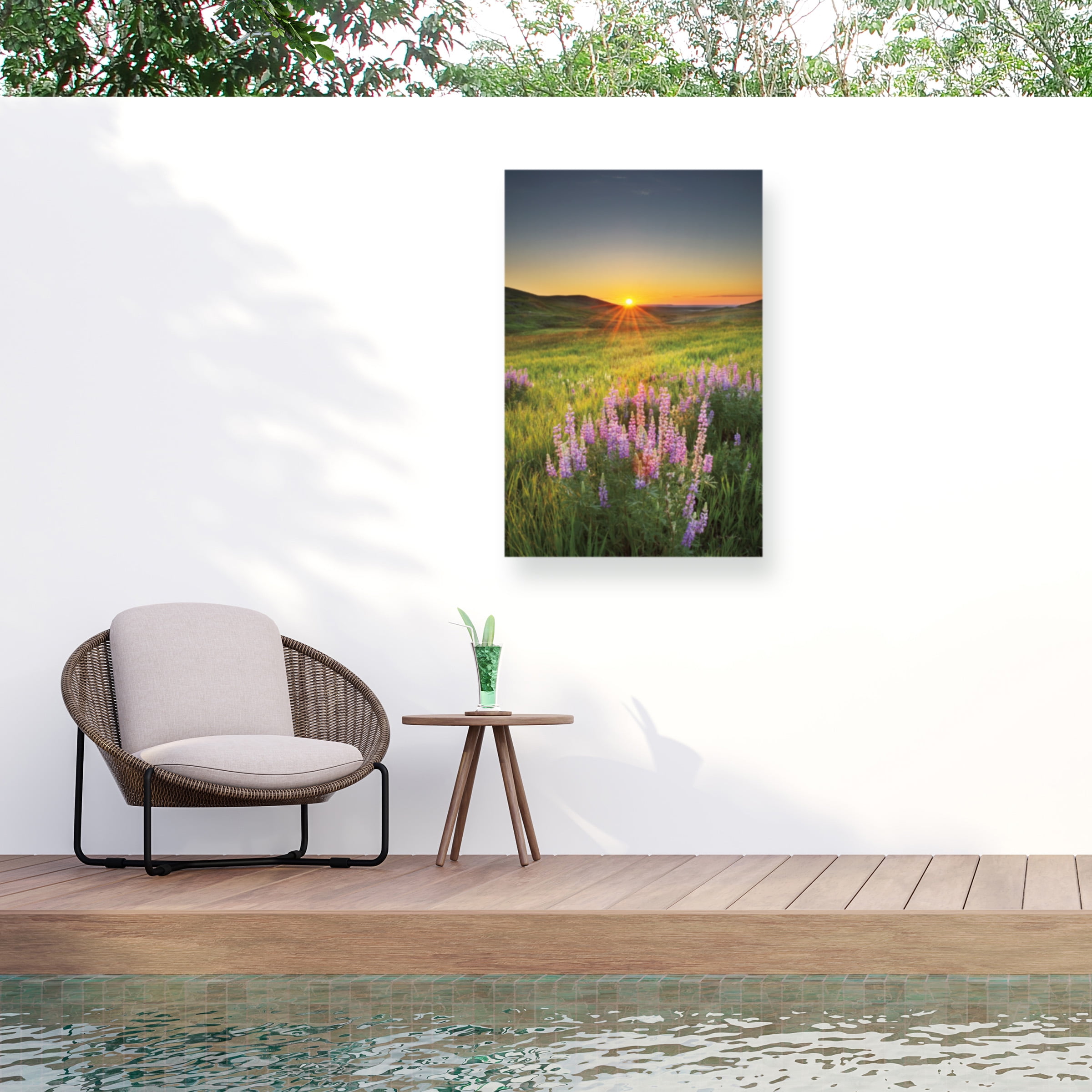 Alan Majchrowicz 'Prairie Sunrise' Outdoor Canvas 19x16
