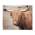 thumbnail image 1 of Alan Majchrowicz 'Scottish Highland Cattle I Neutral' Wood Slat Art 18x22, 1 of 5