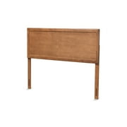 Alan Modern and Contemporary Transitional Ash Walnut Finished Wood King Size Headboard