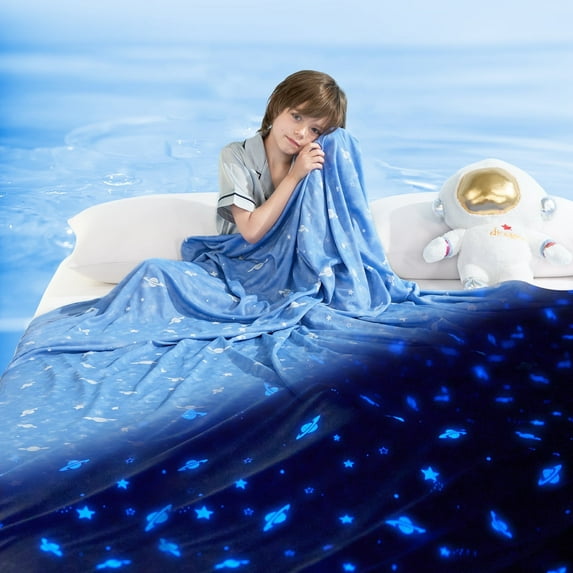 Alanda Cooling Blanket for Kids, Q-Max>0.5 Glow in The Dark Soft Summer Blanket, Perfect Gifts for Boys, 59"x79"