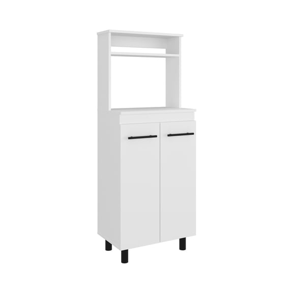 Alani Freestanding Kitchen Sideboard and Microwave Stand with Two-Door Cabinet with Storage Shelves