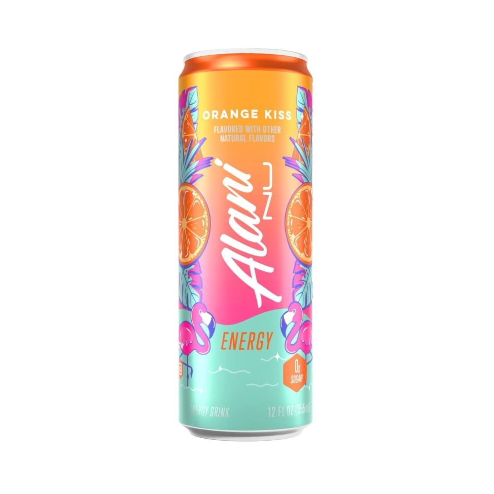 Alani NU Energy Orange Kiss Drink Can, 12 fl oz (Package May Vary)