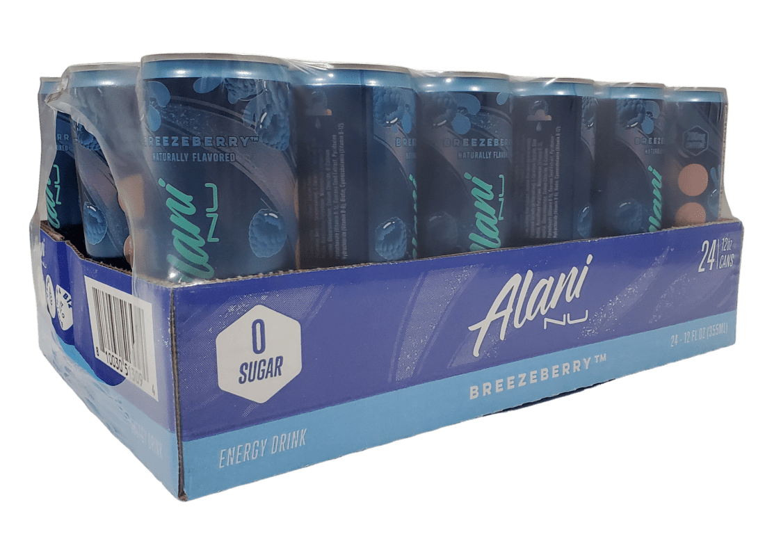 Alani Nu BREEZEBERRY, Sugar Free, Low Calorie Energy Drinks, 200mg