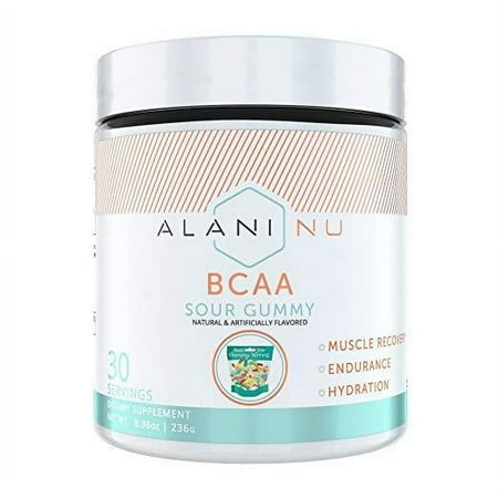 Alani Nu BCAA Muscle Recovery Post-Workout Sour Gummies, 30 Servings