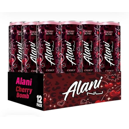 Alani Nu Cherry Bomb Energy Drink, 12 Count, 12 fl oz