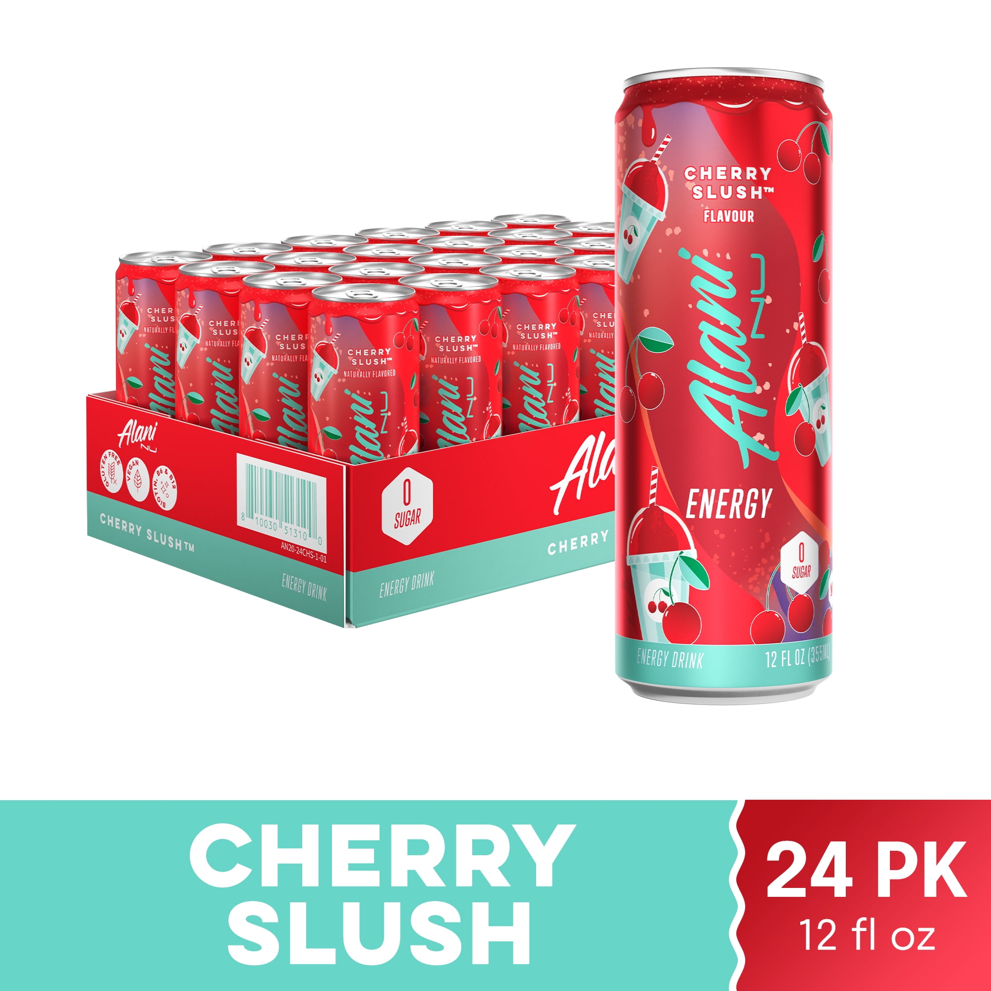 Sugar-Free Energy Drink, 12 oz Can, 24/Carton