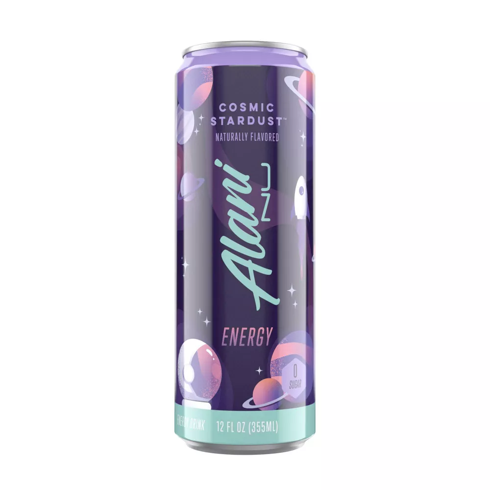 Alani Nu Cosmic Stardust Energy Drink, 12 fl oz Cans, Pack of 6