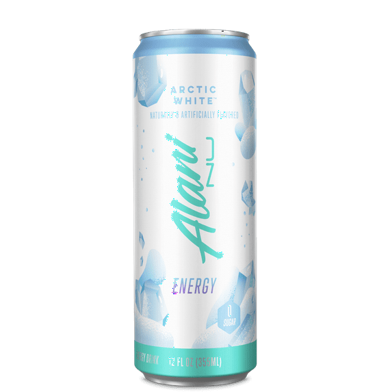 Alani Nu Energy Drink - Arctic White - 12oz Cans (Single Cans)