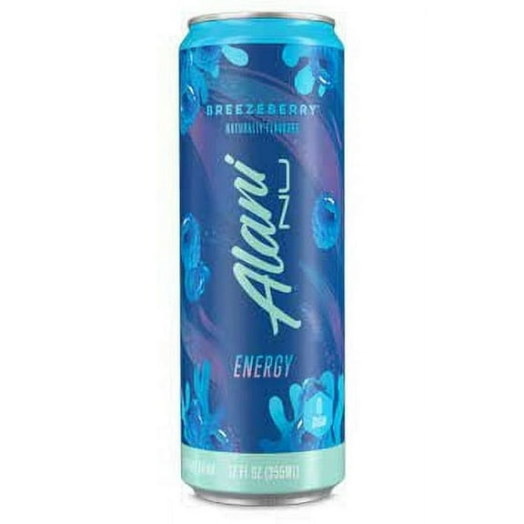Alani Nu Energy Drink - Breezeberry - 12oz Cans (Single Cans)-Pack Of 4