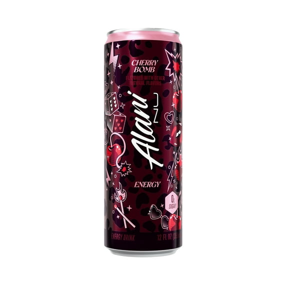 Alani Nu Energy Drink, Cherry Bomb 12 fl oz Single Can