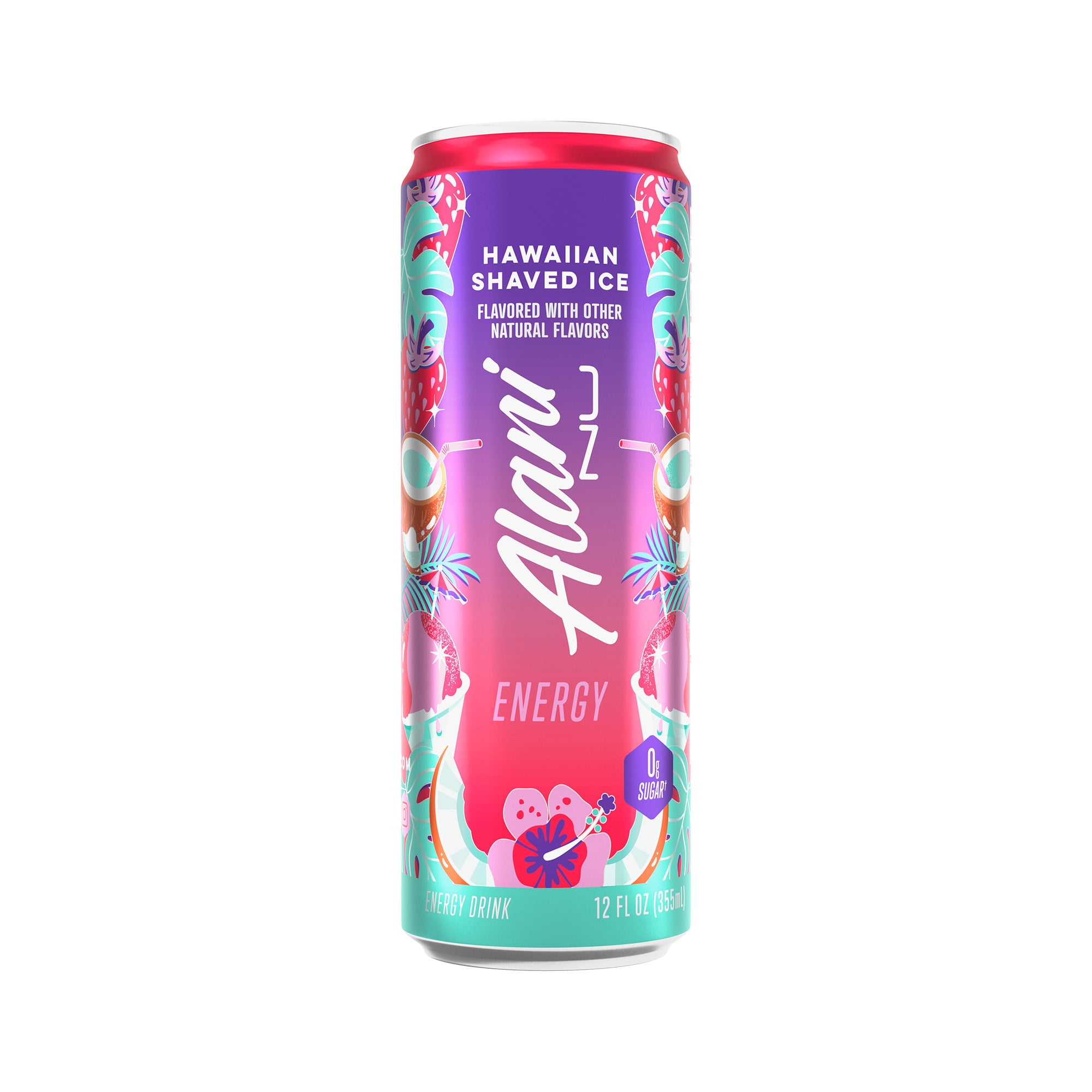 Alani Nu Sugar Free Energy Drink, Hawaiian Shaved Ice, 12 fl oz, Can, 200mg Caffeine