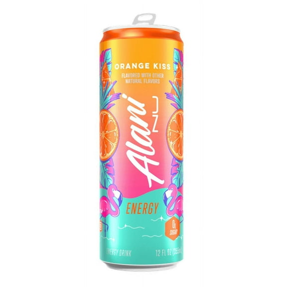 Alani Nu Energy Drink, NEW Orange Kiss, 12 fl oz (Single Can)