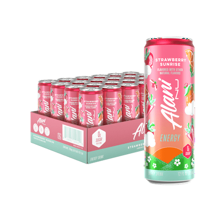 Alani Nu Energy Drink Strawberry Sunrise 12oz 24 Pack