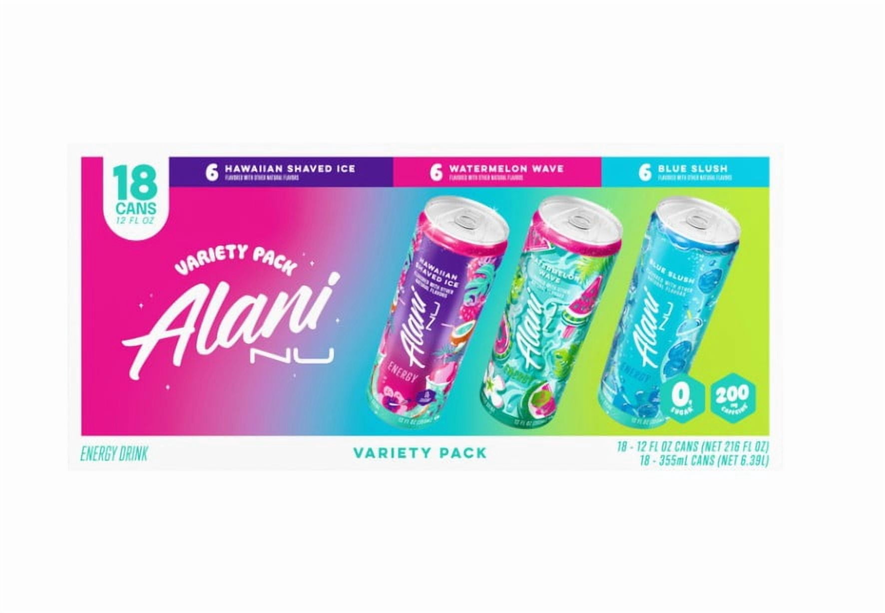 Alani Nu Energy Drink, Summer Variety Pack, 12 fl. oz., 18 pk