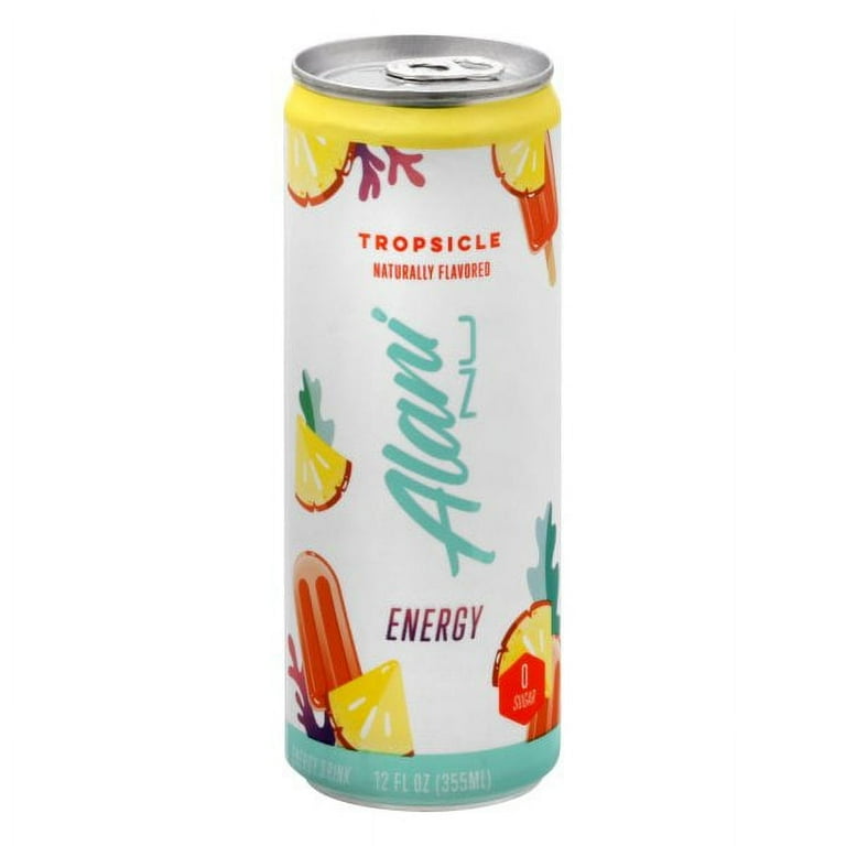 Alani Nu Zero Sugar, Vegan Energy Drink - Tropsicle Flavor, 200mg